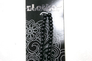 Бусины стеклянные под жемчуг 8 мм 54 шт на нити №02 черный