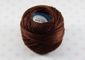 Пряжа Ирис 100% хлопок 10г 82м №0930 т.коричневый