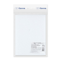 Канва K03L " Gamma" Aida №11 95% хлопок, 5% терилен 30 х 40 см ± 2 см белый с перламутровым люрексом