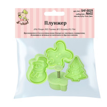 "S-CHIEF" SHF-0029 Плунжер 4.5 x 5.5 см 4 шт №02 Новый Год