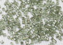 Бисер Чехия рубка 09/0 50г 78163 прозрачный оливковый светло-зеленый с серебряным прокрасом