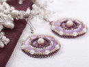 " Klart" набор для вышивания 10- 502 " Серьги круглые. Лиловый орнамент" 