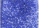 Бисер Чехия круглый 08/0 50 г 37030 прозрачный голубой с серебряным прокрасом
